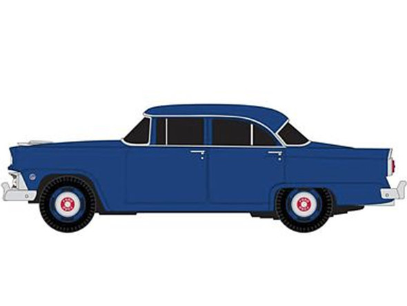 Classic Metal Works 30384 1:87 HO 1955 Ford 4-Door Sedan Mainline Banner Blue