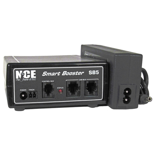 NCE 5240027 SB5 Smart Booster 5 Amp of Power w/ Power Supply for Power Cab