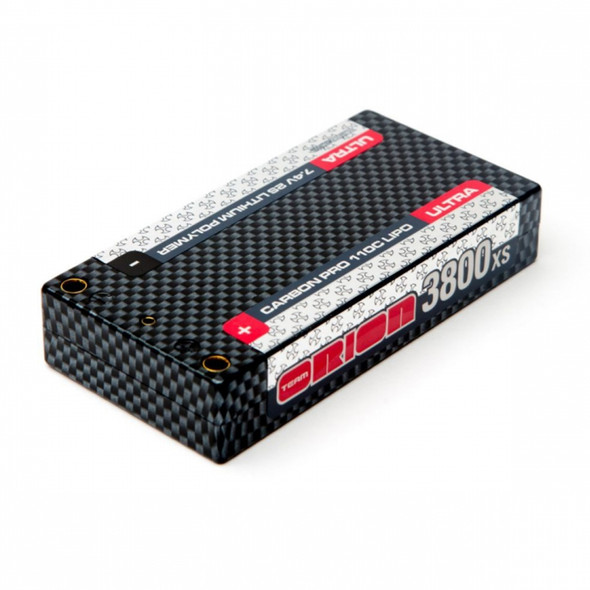 Team Orion ORI14082 Carbon Pro Ultra Lipo Battery 7.4V 3800 Shorty Tubes