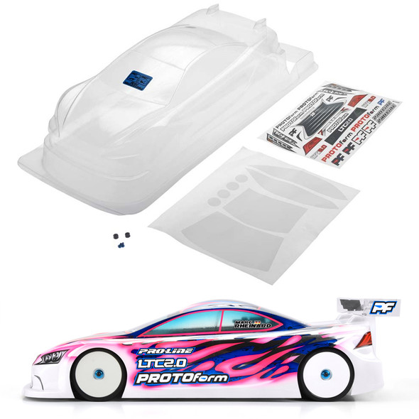 Protoform 1547-25 LTC 2.0 Light Weight Touring Car Clear Body for 190mm