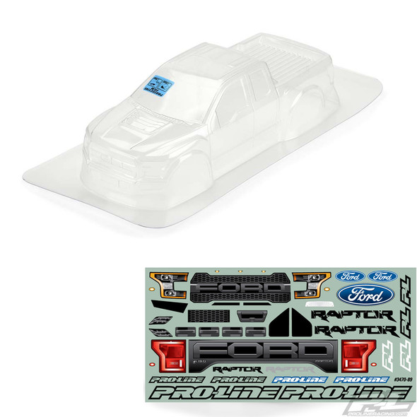 Pro-Line 3470-00 1/10 2017 Ford F-150 Raptor Clear Body Stampede / Stampede 4x4