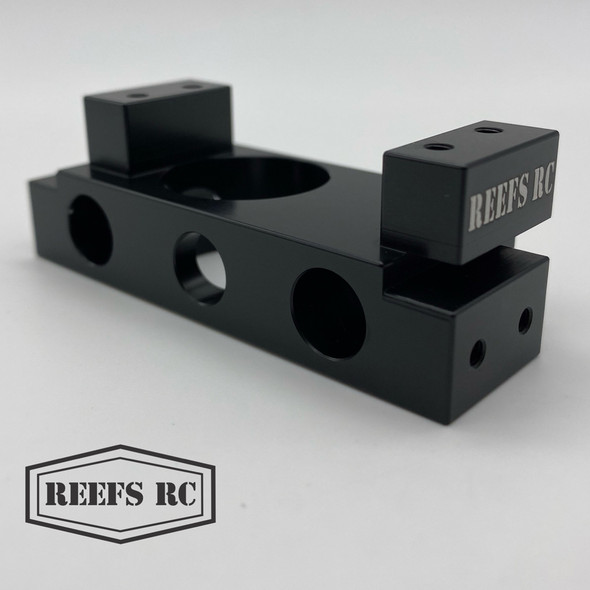 Reef's RC REEFS56 Aluminum Winch / Bumper Mount Black : Redcat Gen8