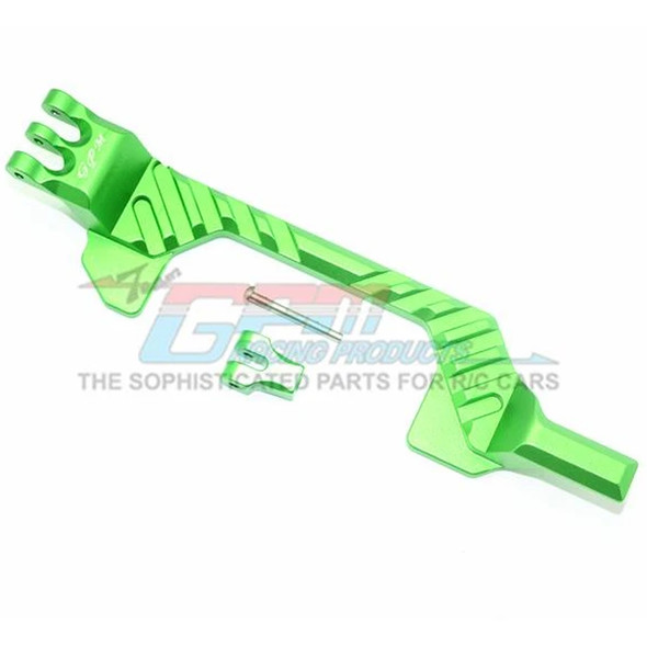 GPM Racing Aluminum Battery Hold-Down Green : Rustler 4x4 Gen 1 Chassis