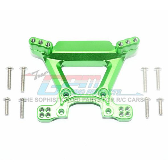 GPM Racing Aluminum Front Shock Tower Green : Rustler 4x4