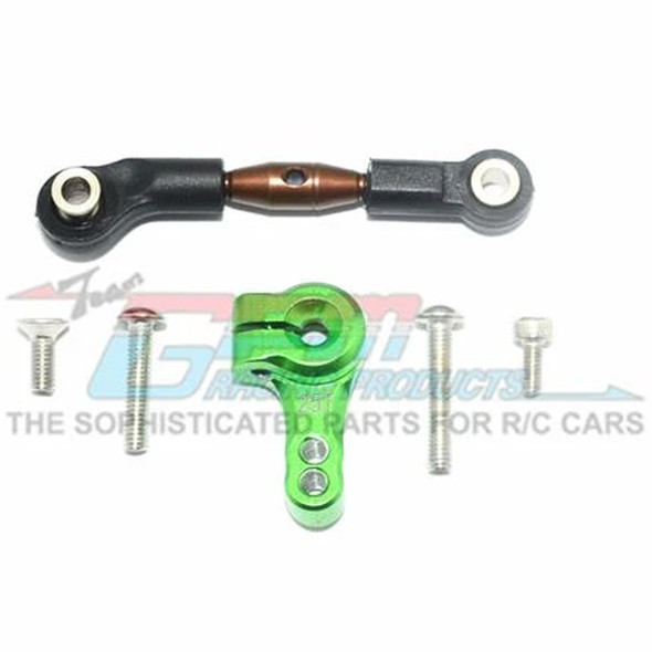 GPM Racing Spring Steel Tie Rod+25T Aluminum Servo Horn Green : Rustler 4x4