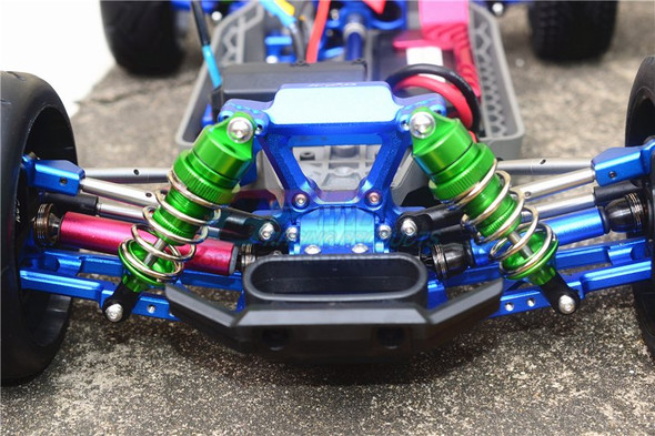 GPM F/R Alum Shocks+Steel #45 Axles+Spring Steel Hex Green : Rustler 4x4 VXL