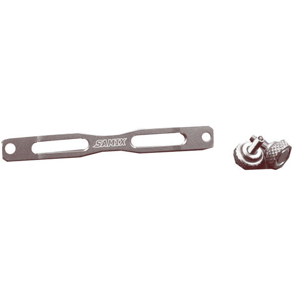 SAMIX SCX2-6033GM Alum. Front/Rear Shock Mount Stiffener Plate GunMetal: SCX10-2