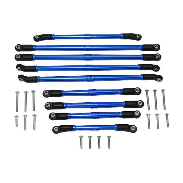 GPM Aluminum Adjustable Tie Rods - Blue : Axial 1/10 SCX10 III JT Gladiator