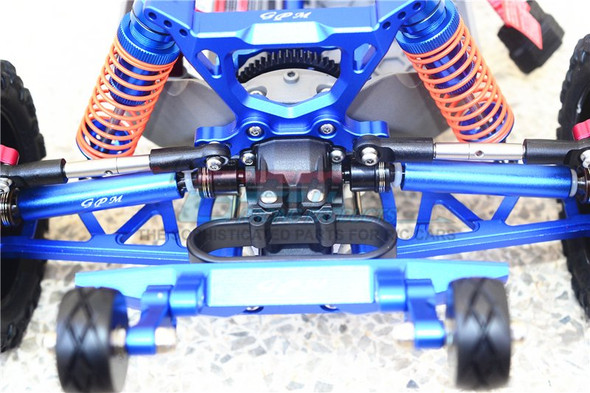GPM Racing Harden Steel #45 Rear Axle Blue w/Alloy Body : Rustler 4x4 VXL