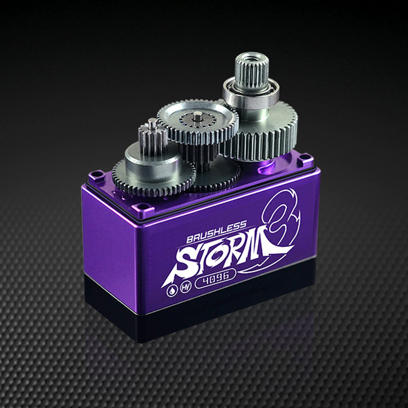 POWER HD STORM-3 HV Brushless 444.4 oz / .11 Titanium Gear Digital Servo