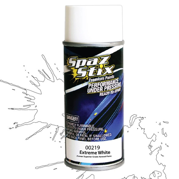 Spaz Stix Extreme White/ Primer Superior Grade Aerosol Spray Paint 3.5Oz