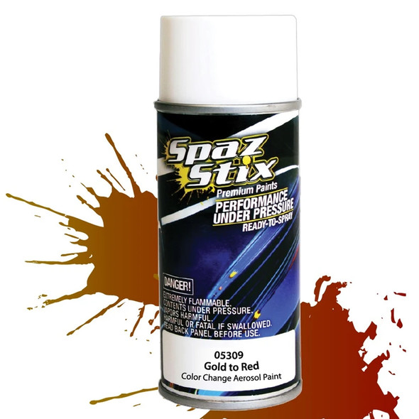 Spaz Stix Color Change Aerosol Spray Paint Gold/Red 3.5oz Can