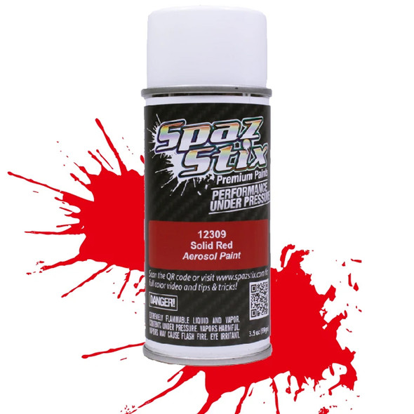 Spaz Stix Solid Red Aerosol Spray Paint 3.5oz Can