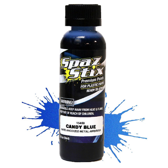 Spaz Stix Candy Blue Airbrush Ready Paint 2oz Bottle