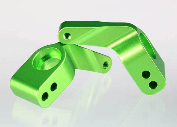 Traxxas 3652G Aluminum Rear Stub Axle Carriers Green (4) 1/10 Rustler VXL / XL-5