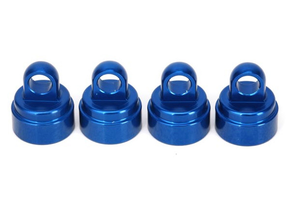 Traxxas 3767A Aluminum Ultra Shock Cap Blue (4)