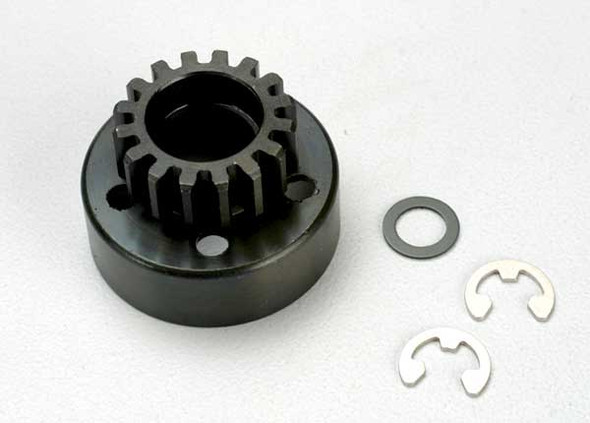 Traxxas 5215 Clutch Bell 15T/Fiber Washer/E-Clip Revo (2)