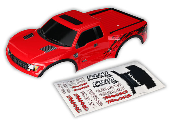 Traxxas 5815R Ford Raptor Red Body w/ Decals for Slash / Slash VXL / Slash 4x4