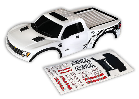 Traxxas 5815X Ford Raptor White Body w/ Decals for Slash / Slash VXL / Slash 4x4