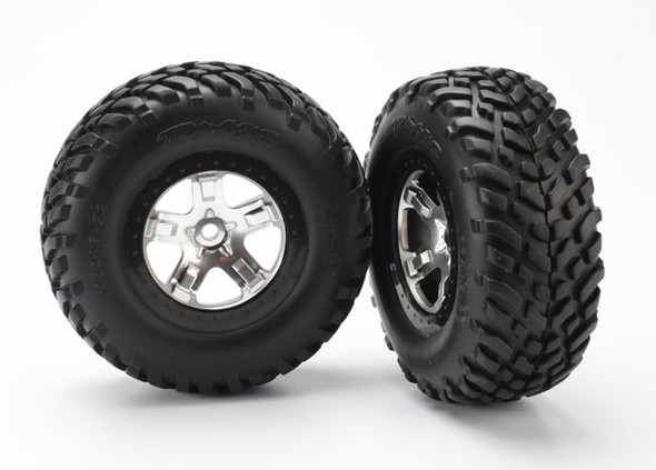 Traxxas 5873X Tire/Whl Assembled Blk Beadlock Fr/Re (2)