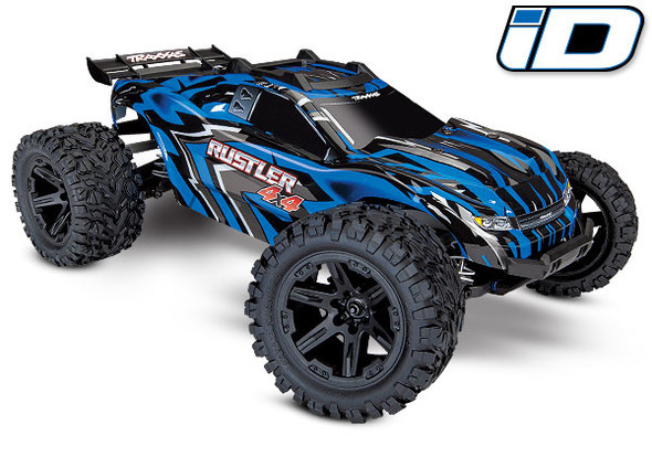 Traxxas 6718X Blue Body w/Mounts & Support for Clipless Mounting : Rustler 4x4