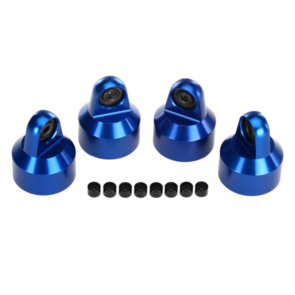 Traxxas 7764A Aluminum Shock Caps Blue (4) Caps (8) Spacers : X-Maxx