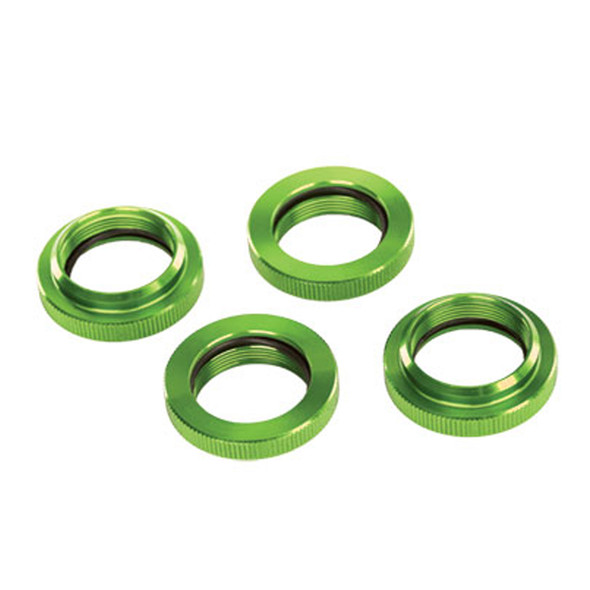 Traxxas 7767G Spring Retainer Green-Anodzied Aluminum GTX Shock (4)