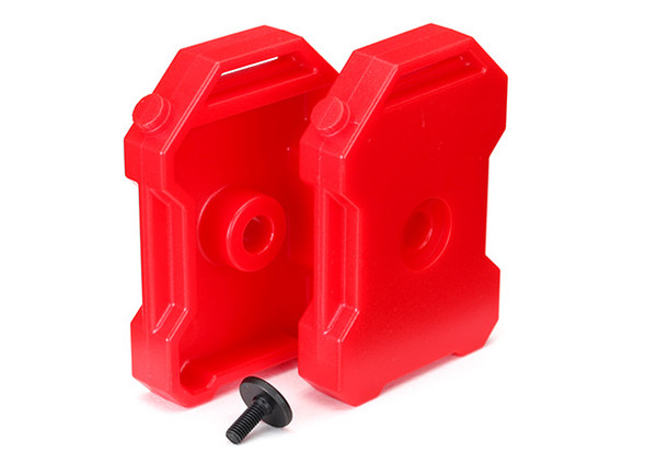 Traxxas Fuel Canisters Red (2) 3x8 FCS (1) : TRX-4