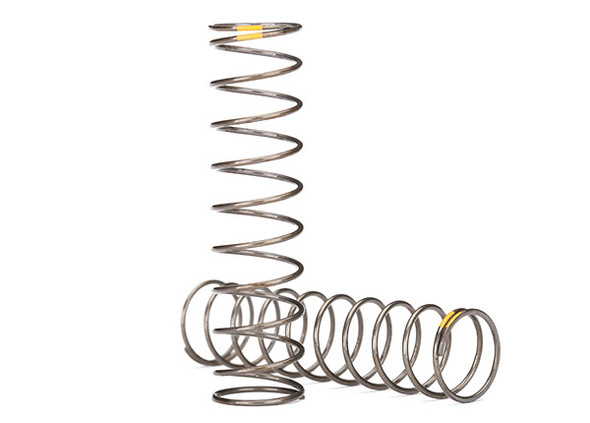 Traxxas 8042 Springs, shock natural finish (GTS) (0.22 rate, yellow stripe) (2) : TRX-4