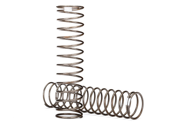 Traxxas 8043 Springs shock natural finish GTS 0.30 rate white stripe (2) : TRX-4 Ford Bronco