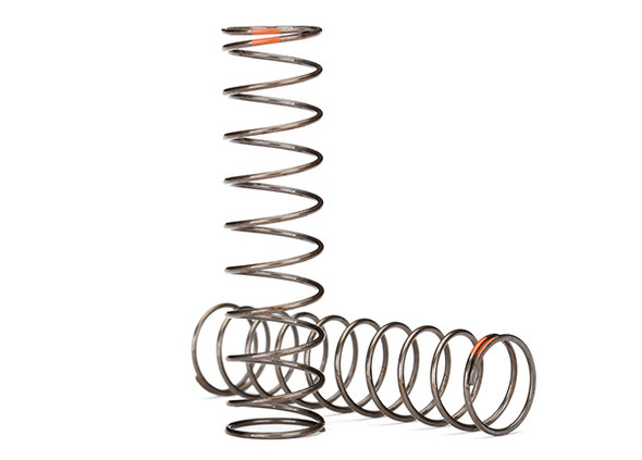 Traxxas 8044 Springs, shock natural finish (GTS) (0.39 rate, orange stripe) (2) : TRX-4