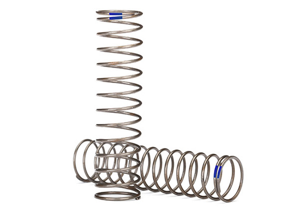 Traxxas 8045 Springs shock natural finish GTS 0.61 rate blue stripe (2) : TRX-4 Ford Bronco