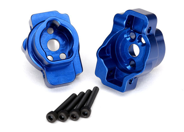 Traxxas 8256X Aluminum Portal Drive Axle Mount Rear 6061-T6 Blue (2) : TRX-4