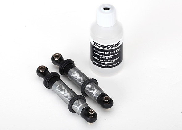 Traxxas Shocks GTS Silver Aluminum Assembled w/ Spring Retainers (2) : TRX-4