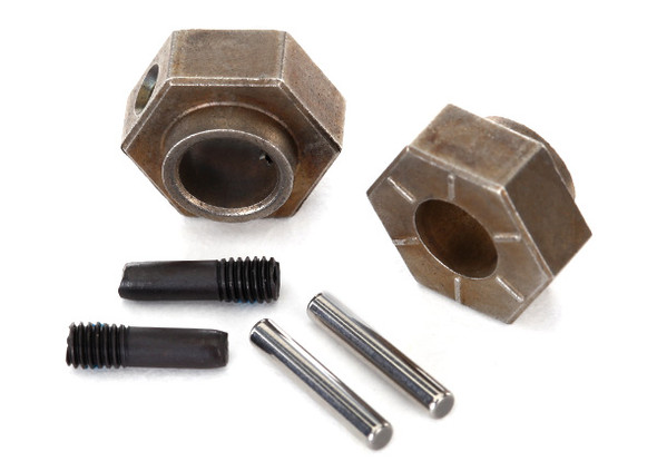 Traxxas Wheel Hubs 12mm Hex (2) Stub Axle Pins Steel (2) : TRX-4