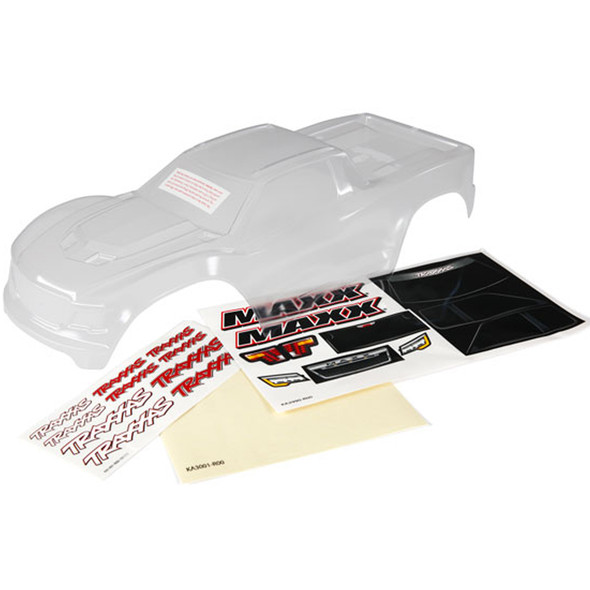 Traxxas 8911 Clear Body Requires Painting w/ Window Masks / Decal Sheet : Maxx