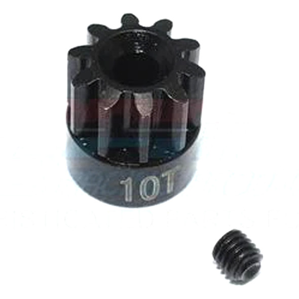 GPM Racing Steel 10T Pinion Gear (2Pcs) Set Black : TRX-4 / TRX-6 GPM Racing Steel 10T Pinion Gear (2Pcs) Set Black : TRX-4 / TRX-6
