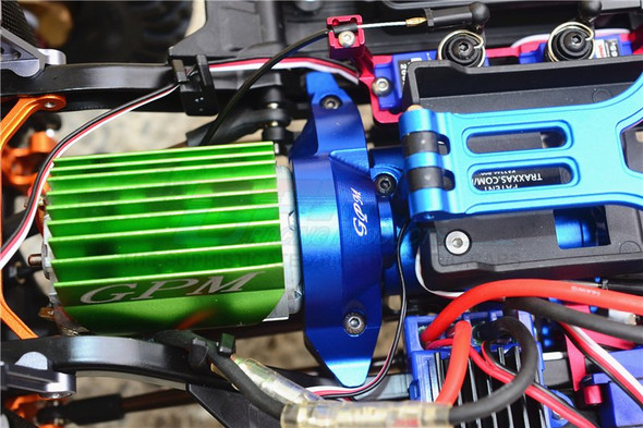 GPM Alum Transmission Upper Spur Gear Case Cover (4Pcs) Blue : TRX-4 / TRX-6 GPM Alum Transmission Upper Spur Gear Case Cover (4Pcs) Blue : TRX-4 / TRX-6