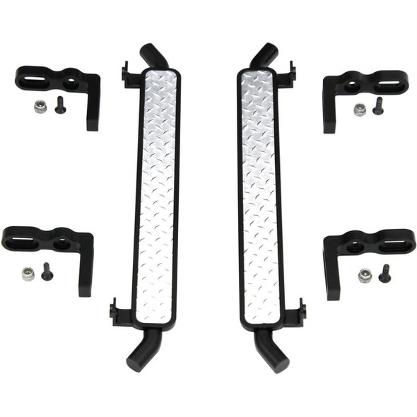 Hot Racing TRXF33DP01 Aluminum Diamond Rock Rail Side Step (2) : TRX-4