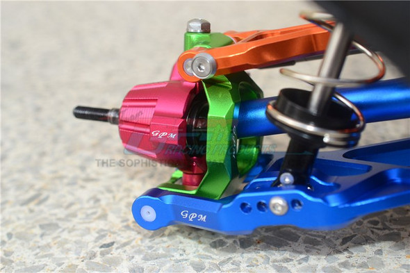 GPM Racing Aluminum Front C-Hubs Blue : Maxx Monster Truck GPM Racing Aluminum Front C-Hubs Blue : Maxx Monster Truck