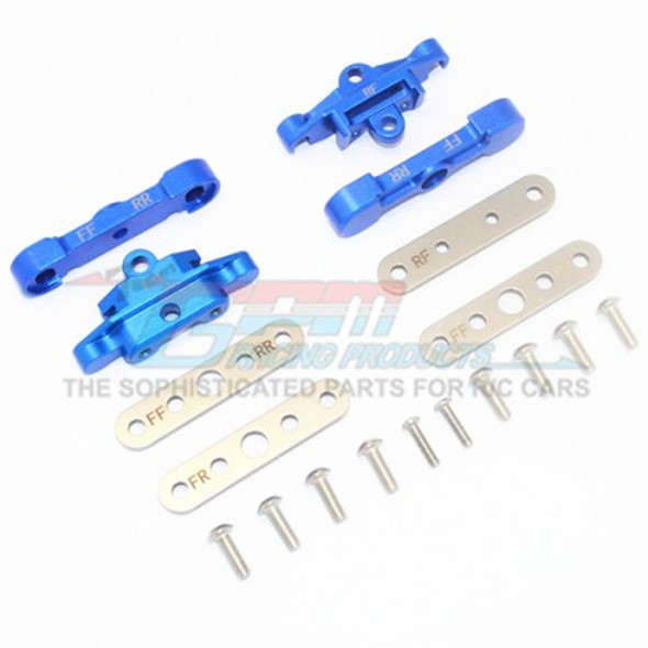 GPM Racing Alum Front + Rear Lower Arm Tie Bar Mount Blue : Maxx