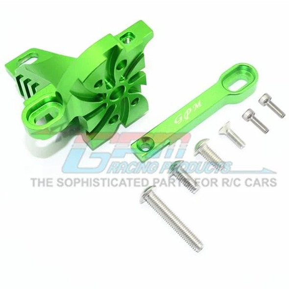 GPM Racing Aluminum Motor Mount w/ Heat Sink Fins Green : Unlimited Desert Racer