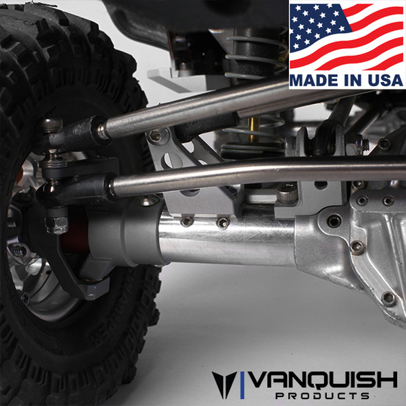 Vanquish VPS07552 Currie XR10 Width Front Tubes Grey Anodized SCX10
