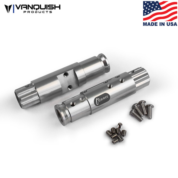 Vanquish VPS07554 Currie XR10 Width Front Tubes Clear Anodized SCX10