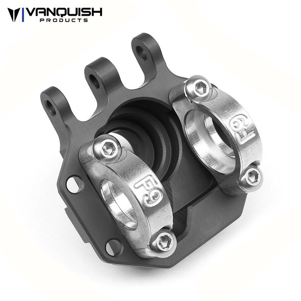 Vanquish VPS07855 Currie F9 Rear Axle Grey Anodized : Axial SCX10-II