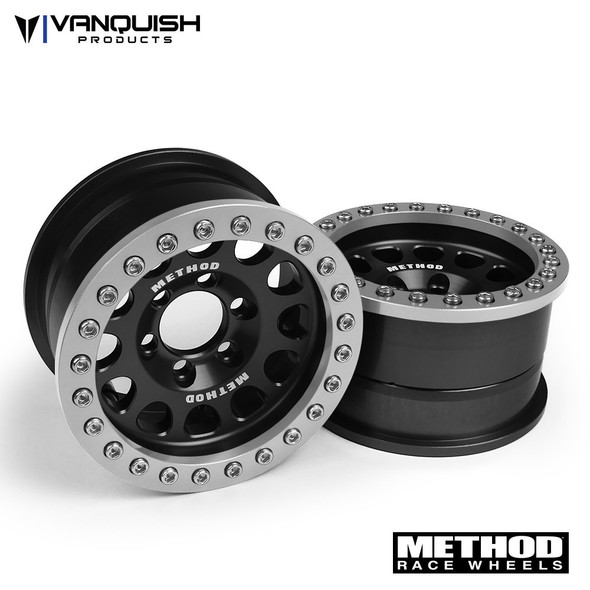Vanquish VPS07911 Method 1.9 Race Wheel 105 Black/Clear Anodized (2)