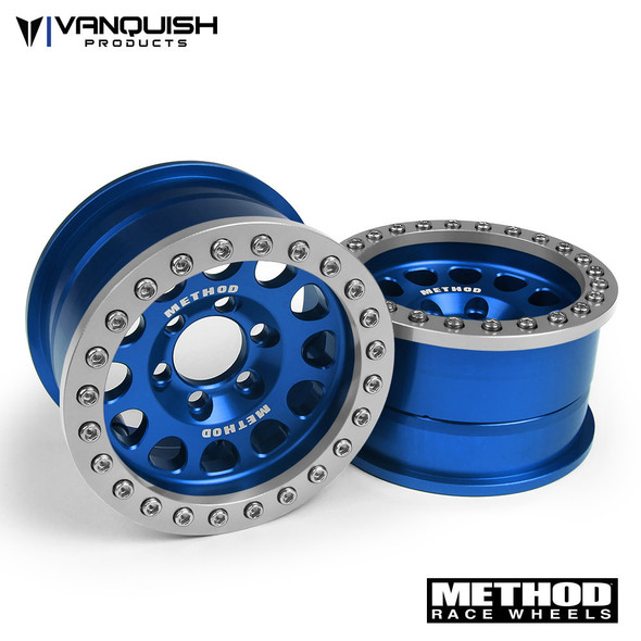 Vanquish VPS07917 Method 1.9 Race Wheel 105 Blue / Clear Anodized (2)