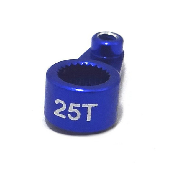 Hot Racing Aluminum Servo Horn 25t Blue : 1/16 Summit VXL