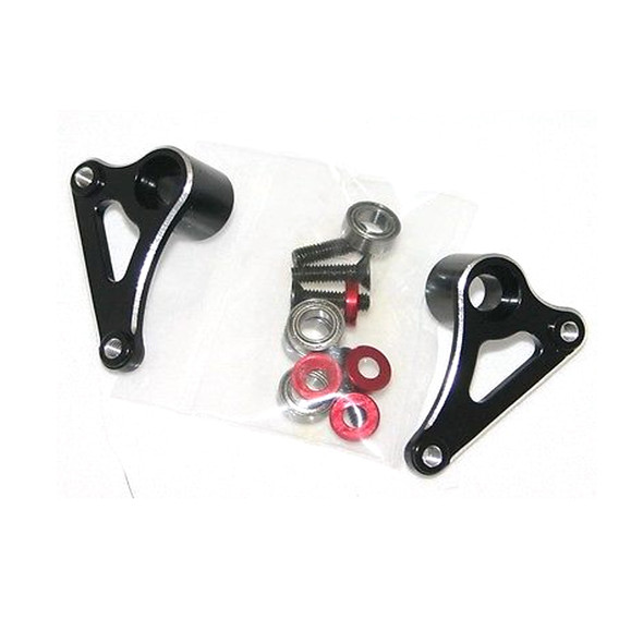 Hot Racing Black Rear Bearing Rocker Arms : 1/16 Summit VXL