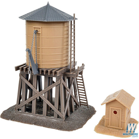 Walthers Trainline 931-906 Water Tower and Shanty Kit - Tank: 3-1/2 x 4" HO Scale